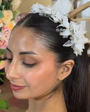 corona de novia en resina