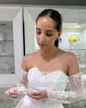 Tocado de novia en resina Brenda