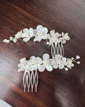 peineta de novia en resina